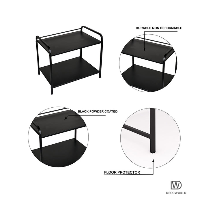 Black-Metal-Microwave-Stand