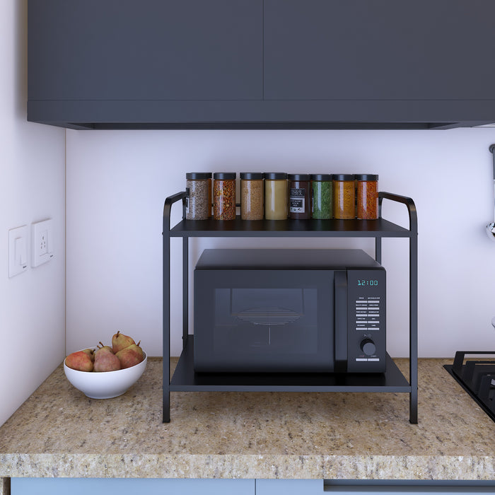 Black-Metal-Microwave-Stand