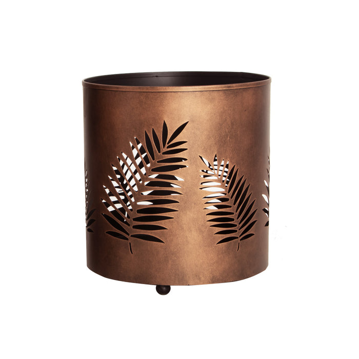 Laser-Cut-Planter-Stand-with-Leaf-Design