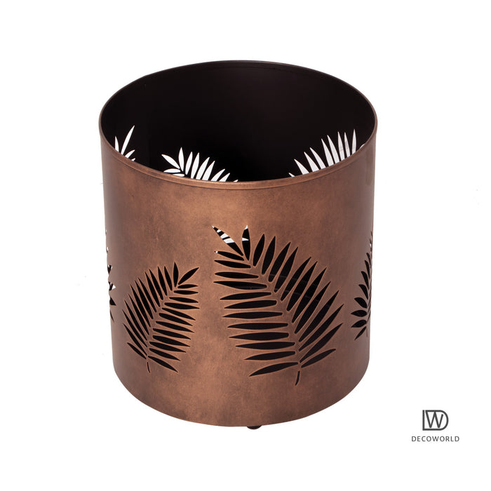 Laser-Cut-Planter-Stand-with-Leaf-Design