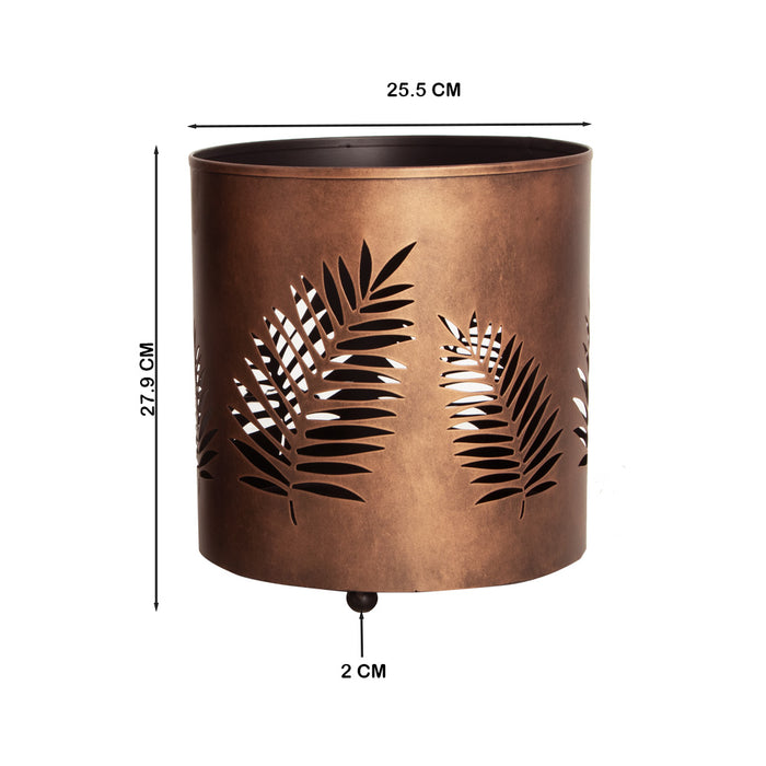 Laser-Cut-Planter-Stand-with-Leaf-Design