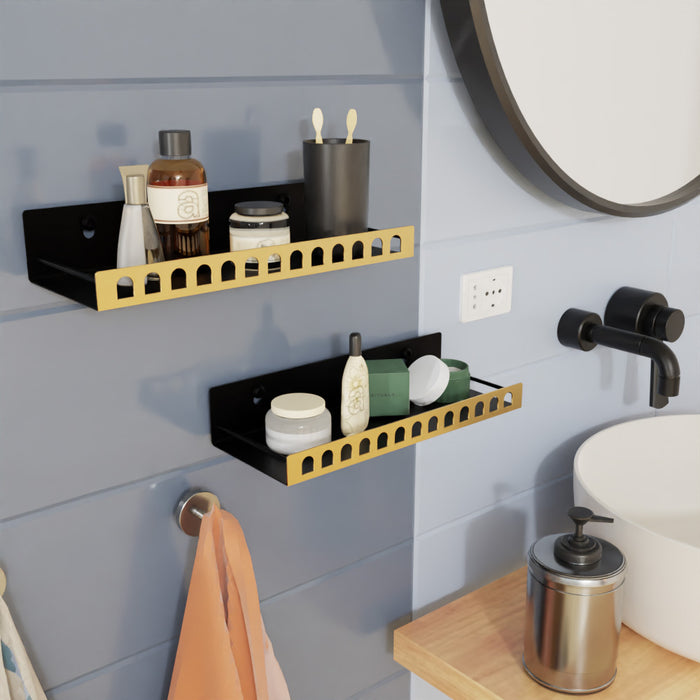 Bathroom Shelf Arch - Gold