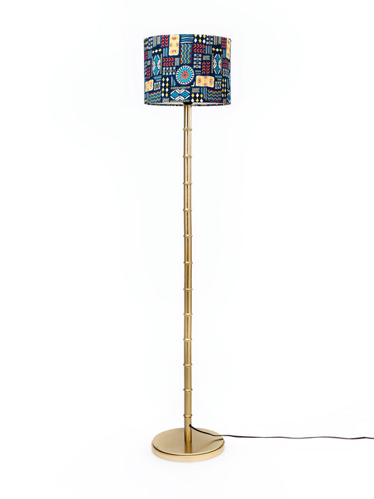 Bamboo Floor Lamp - Gold