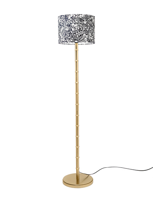 Bamboo Floor Lamp - Gold