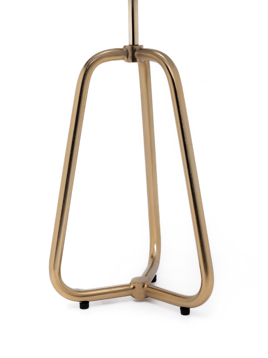 Tria Solid Black & Cream in Brass