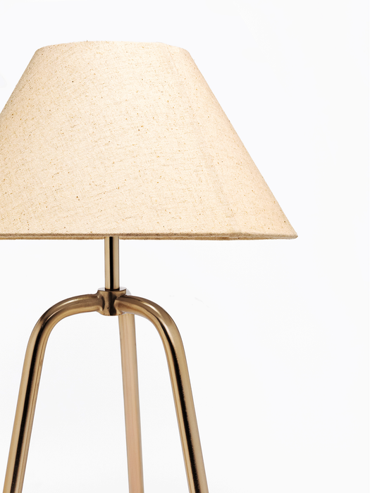 Tria Solid Black & Cream in Brass