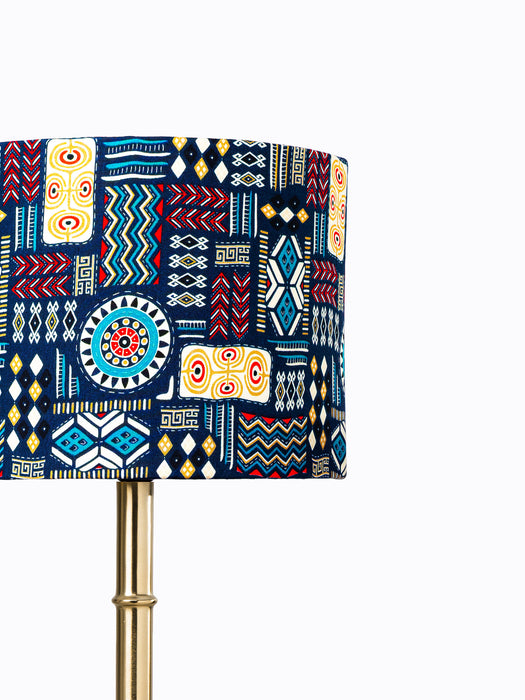 Bamboo Floor Lamp - Gold