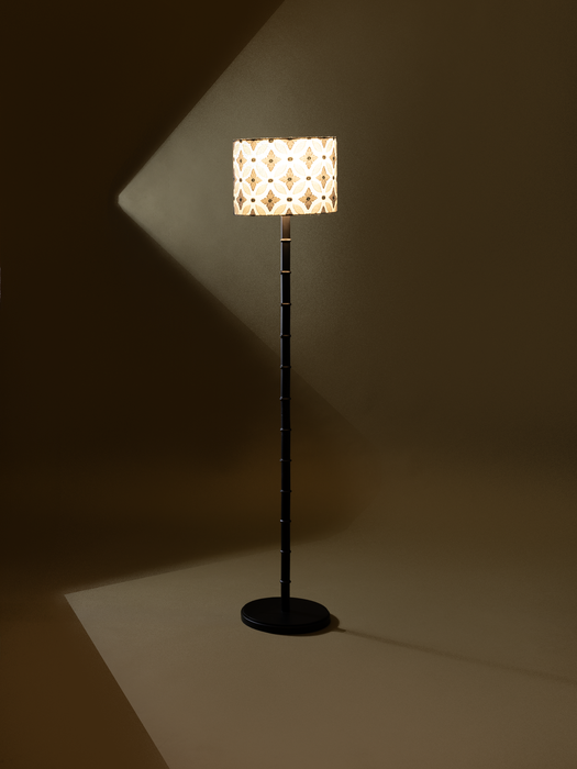 Bamboo Floor Lamp - Black