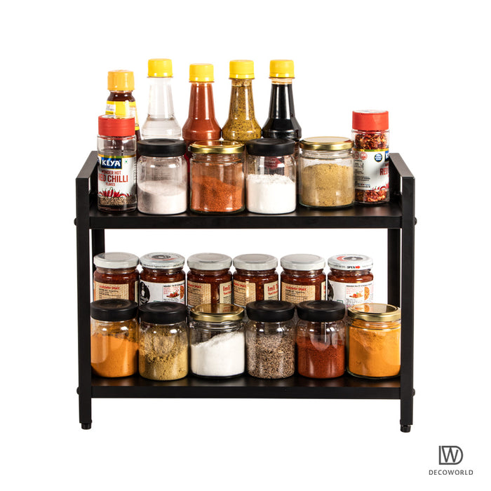 2 Tier Multipurpose Countertop Organizer Stand (Black)