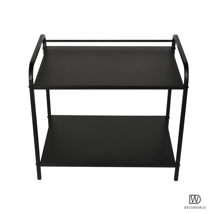 Premium Metal Microwave Stand (Black)