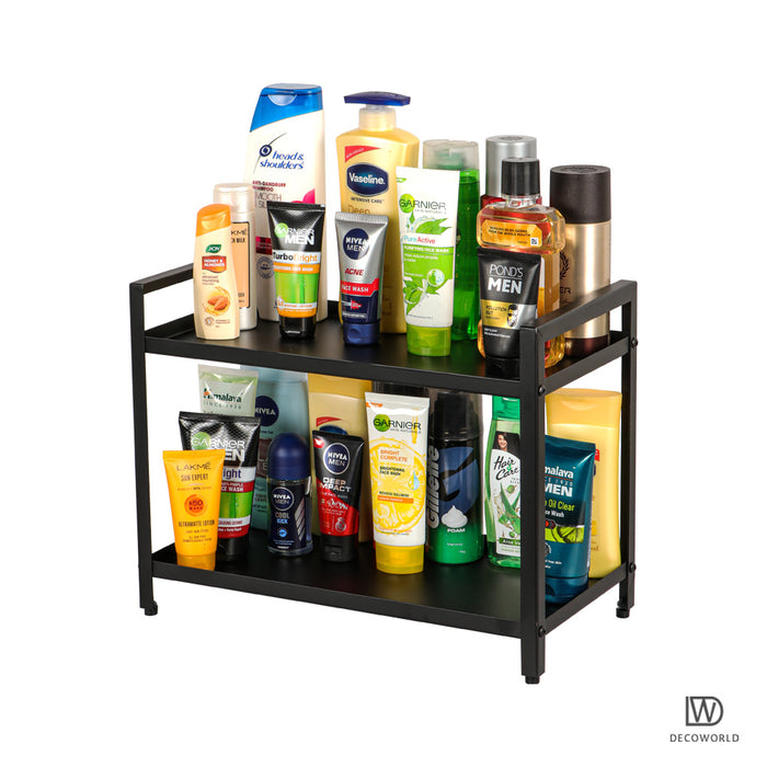 2 Tier Multipurpose Countertop Organizer Stand (Black)