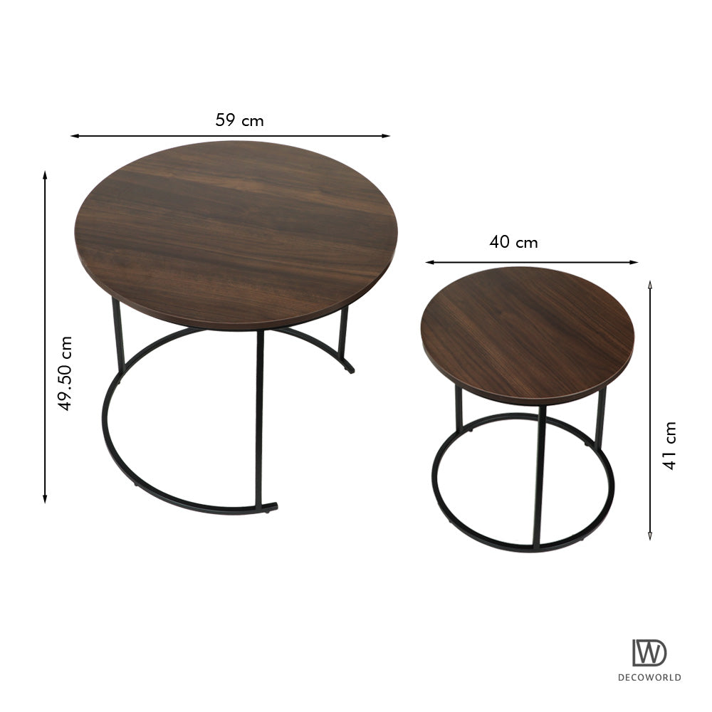 Premium Coffee Table (Woden Top with Black Legs)