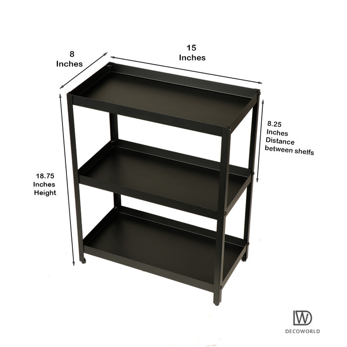 3 Tier Multipurpose Countertop Organizer Rack (Black)