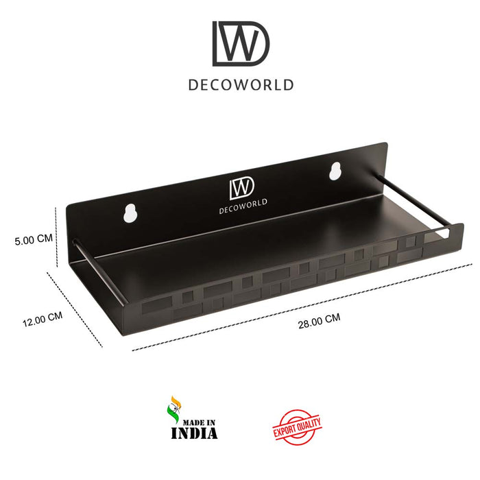 Bathroom Shelf Rectangular - Black