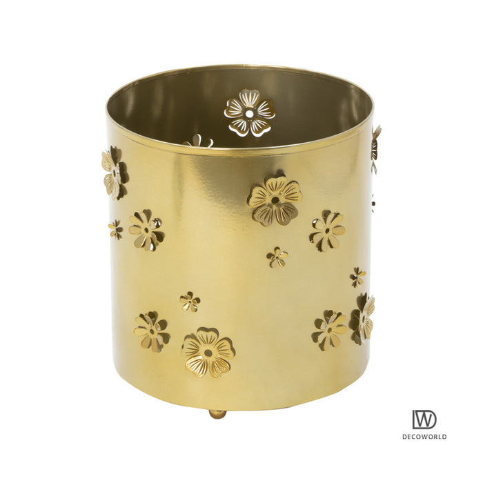 3D-Planter-Floral-Design-With-Brass-Finish