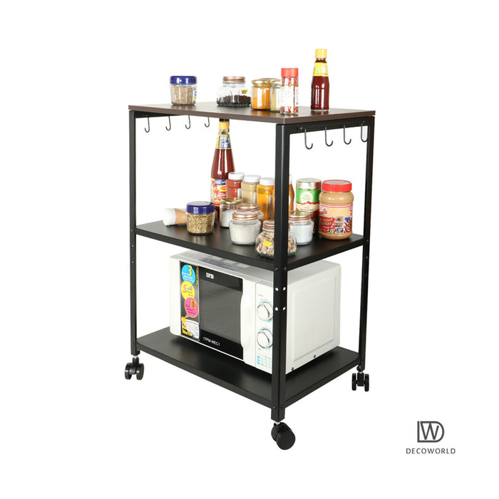 3 Tier Premium Microwave Stand with Wheels