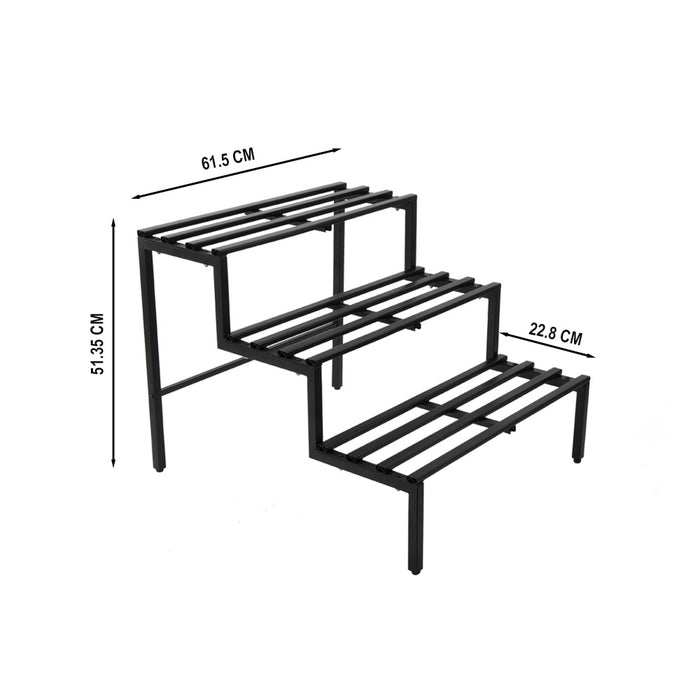 3 Tier Plant Stand || Black