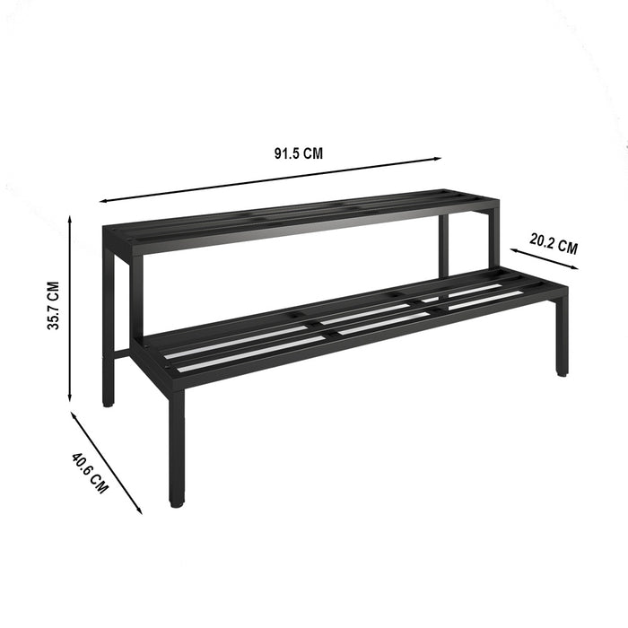 2 Tier Plant Stand || Black (Large)