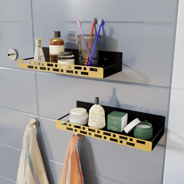 Bathroom Shelf Rectangular - Gold