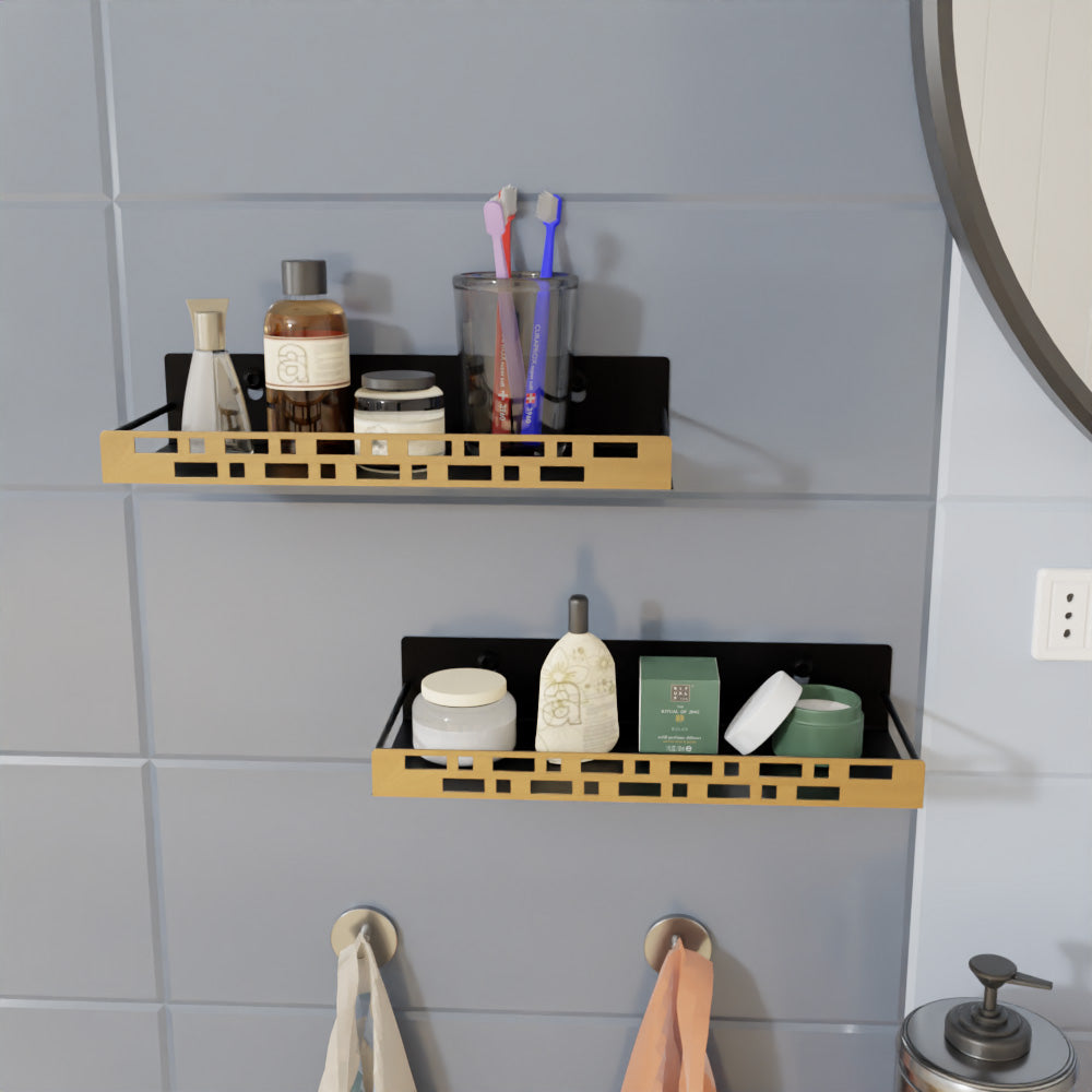 Bathroom Shelf Rectangular - Gold