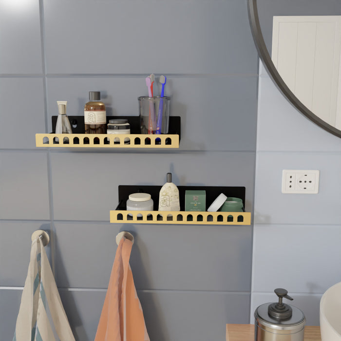 Bathroom Shelf Arch - Gold