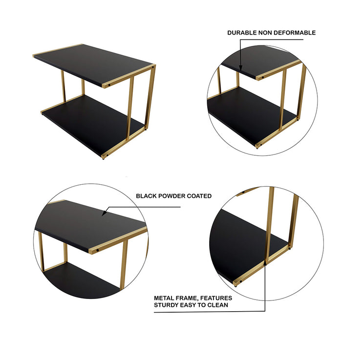 Printer-Stand-in-Gold-&-Black color