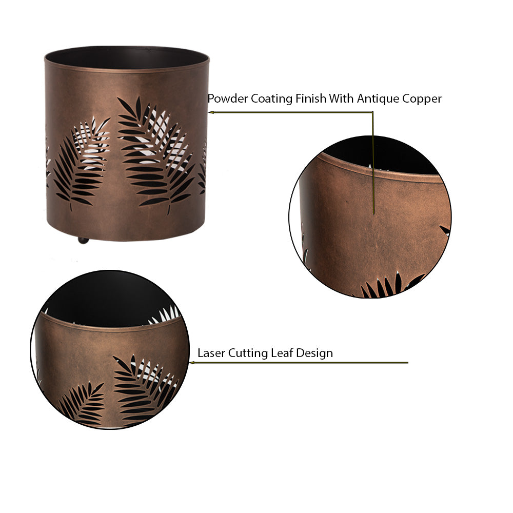 Laser Cut Planter - Leaf Design ( Set Of 2 )