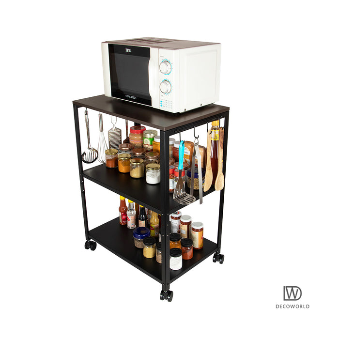 3 Tier Premium Microwave Stand with Wheels