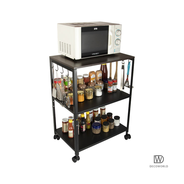 3 Tier Premium Microwave Stand with Wheels