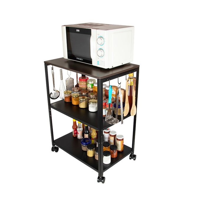 3 Tier Premium Microwave Stand with Wheels