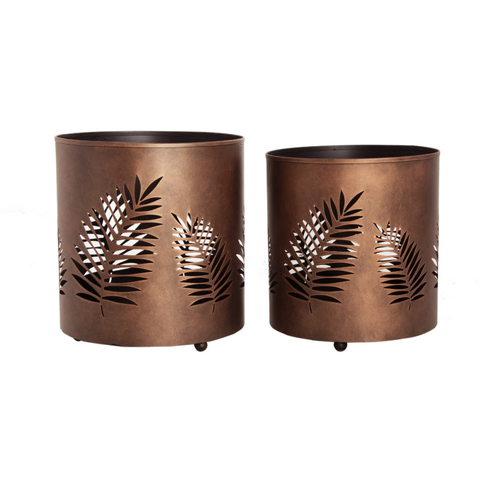 Laser Cut Planter - Leaf Design ( Set Of 2 )