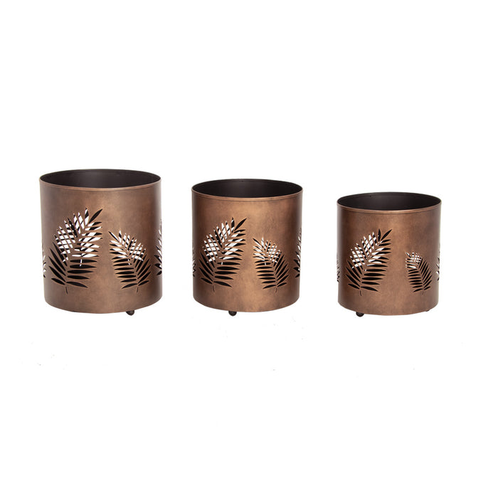 Laser Cut Planter - Leaf Design ( Set Of 3 )