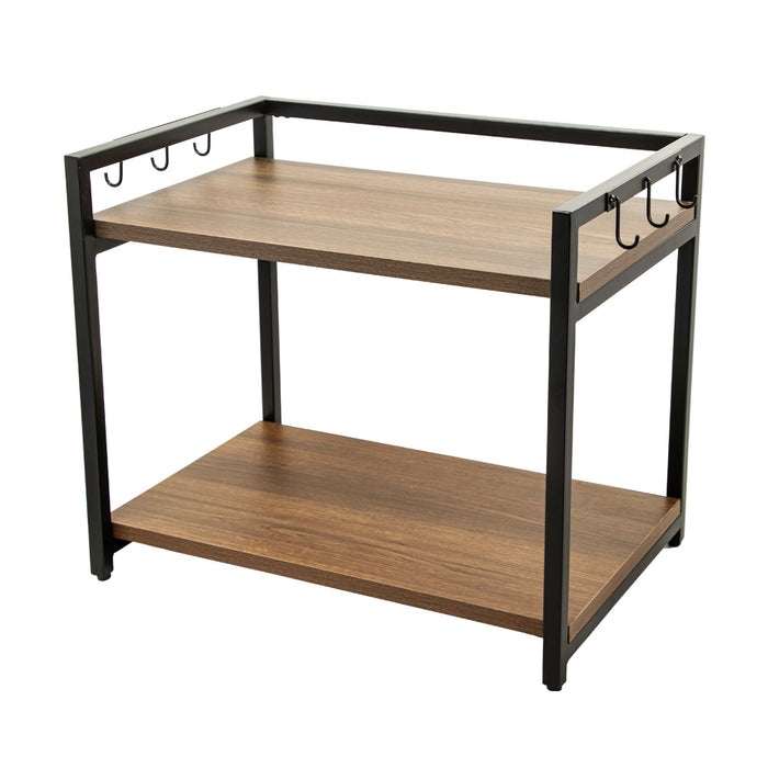 Microwave Stand - Double Platform (Black)