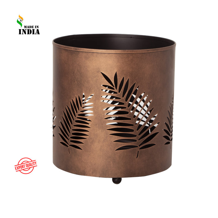 Small-Laser-Cut-Planter-with-Leaf-Design