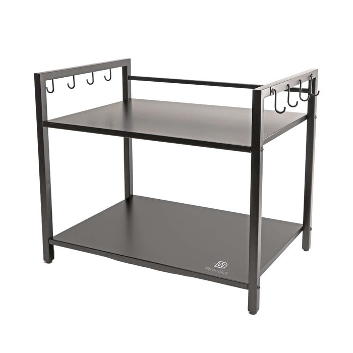 Metal Microwave Stand - Double Platform (Black)